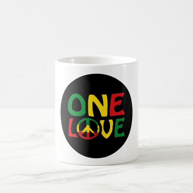 Caneca De Café One Love, Reggae design (Centro)