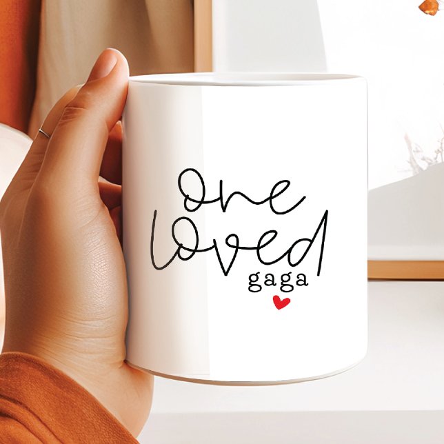 Caneca De Café One Loved Gaga (Criador carregado)