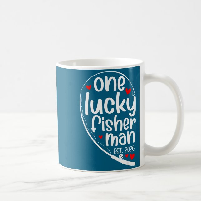 Caneca De Café One Lucky Fisher Man 2026 Heart Valentine Matching (Direita)