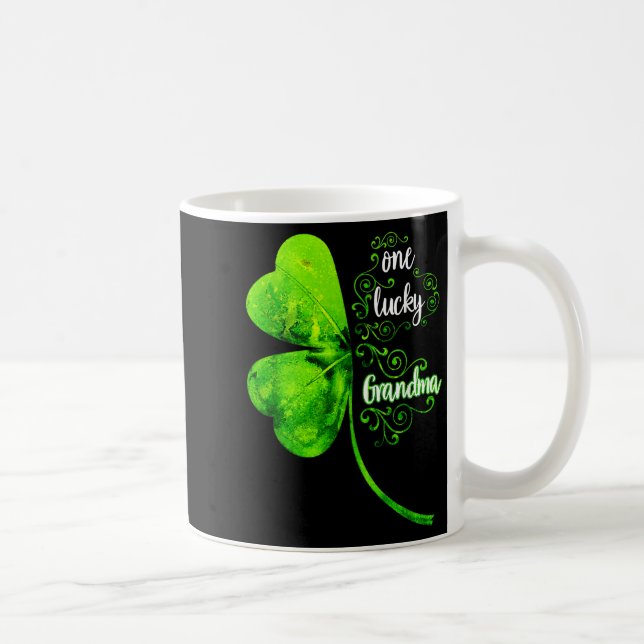 Caneca De Café One Lucky Grandma Shamrock Grandma St Patricks Day (Direita)