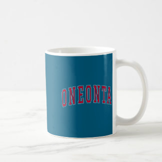 Caneca De Café Oneonta New York Souvenir College Style Red Text T