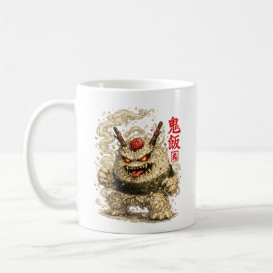 Caneca De Café Oni Noodle Yokai – Arte de Monstro de Comida Japon