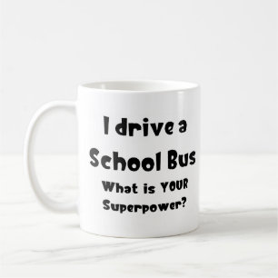 Caneca De Café ônibus escolar, eu dirijo