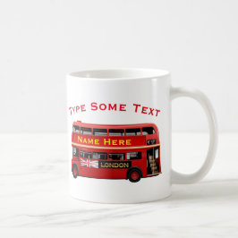 Caneca De Café Ônibus vermelho de Londres temático