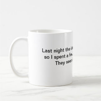 caneca de café ontem à noite a internet parou de f