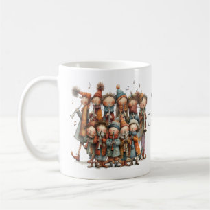 Caneca De Café Onze gaitas tocando Natal caprichoso 11oz