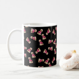 Caneca De Café Oodles De Poodles (Rosa em Preto)