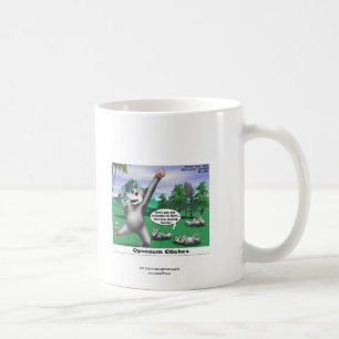 Caneca De Café Oossum Jogando Morto Cartoon Engraçado Coffee Mug