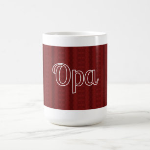 Caneca De Café Opa vermelho escuro