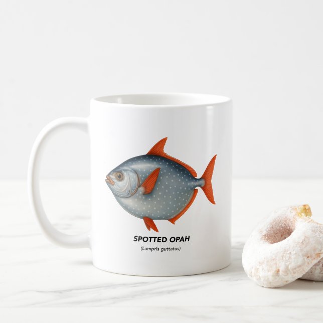 Caneca De Café Opah - Animais Marinhos da Califórnia (Com Donut)