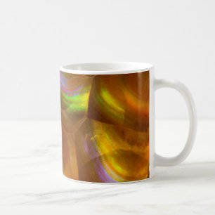 Caneca De Café Opal de fogo laranja iridescente