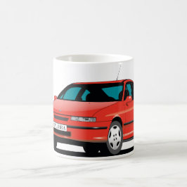 Caneca De Café Opel Calibra vermelho frente
