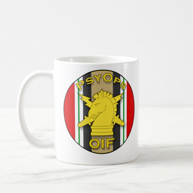 Caneca De Café Operações psicológicas - Iraque OIF (Esquerda)