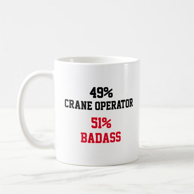 Caneca De Café Operador Crane Badass (Esquerda)