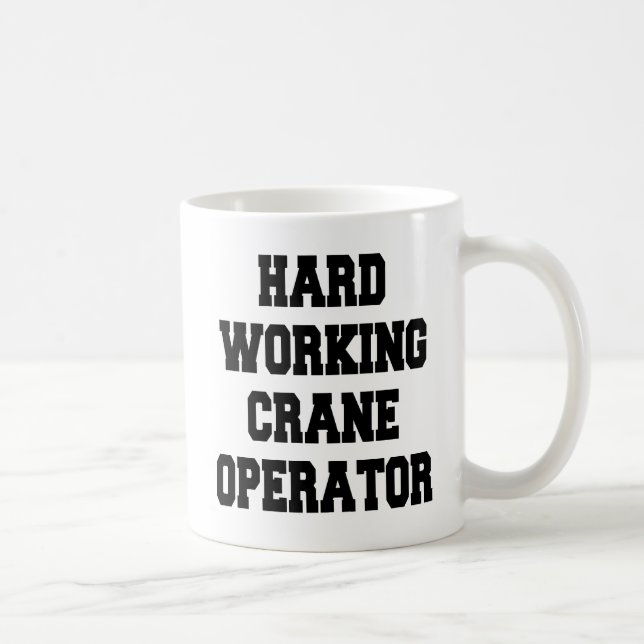 Caneca De Café Operador de Grua Trabalhador (Direita)