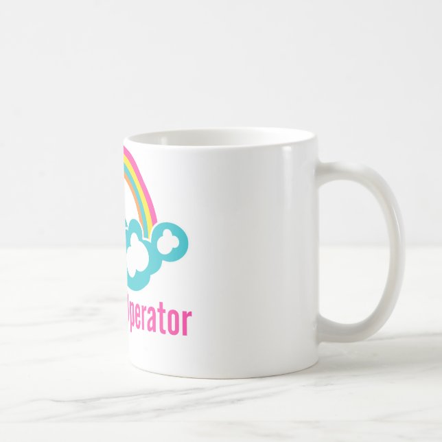 Caneca De Café Operador de Máquina Cloud Rainbow (Direita)