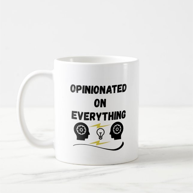 Caneca De Café Opinionado sobre tudo (Esquerda)