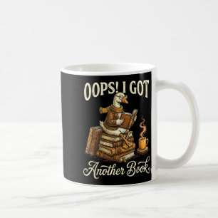 Caneca De Café Ops! peguei outro livro, ganso bobo lendo livros