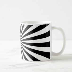 Caneca De Café Optical Sun Burst Spinning Wheel Design