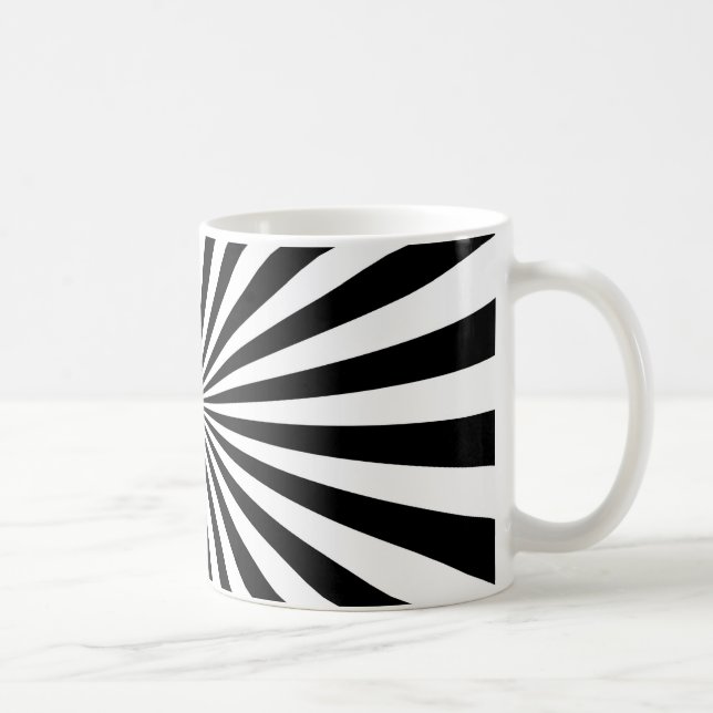 Caneca De Café Optical Sun Burst Spinning Wheel Design (Direita)