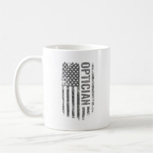 Caneca De Café Óptico bandeira dos EUA design desgastado