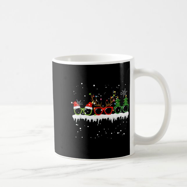 Caneca De Café Optometrist Christmas Tree Gles Costume Santa Opto (Direita)
