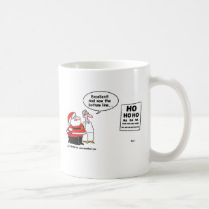 Caneca De Café Optometrista Engraçado e Papais noeis Caricatura 