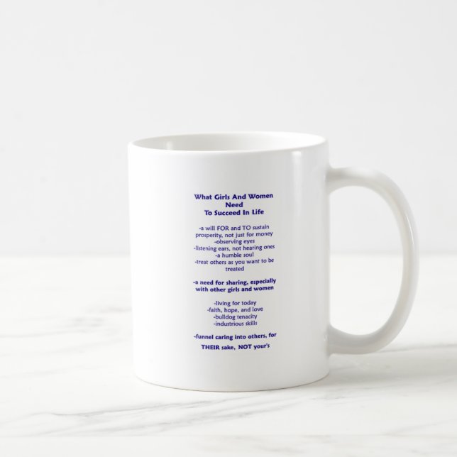 Caneca De Café OQueMulheresEMeninasPrecisamParaTerSucessoNaVidaIn (Direita)