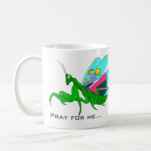 Caneca De Café Oração Colorida Mantis (Esquerda)