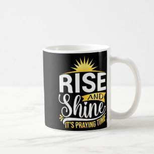Caneca De Café Oração Cristã Fé Levante e Brilhe É Oração