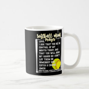 Caneca De Café Oração da Mãe de Softball Dia de Jogo de Beisebol