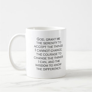 Caneca De Café Oração da Serenidade Fonte Copperplate Gothic Ligh