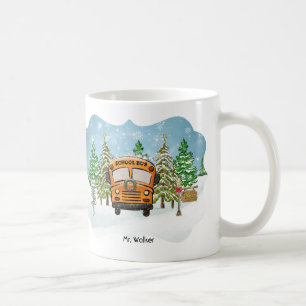 Caneca De Café Oração de Natal do Motorista de Ônibus Escolar Per