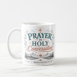 Caneca De Café Oração É Conversa Santa Citação Cristã