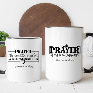 Caneca De Café Oração É Minha Língua De Amor, Citação Cristã