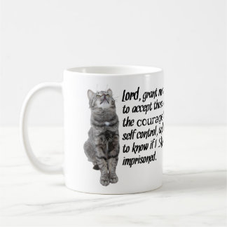 Caneca De Café Oração engraçada da serenidade com gatos