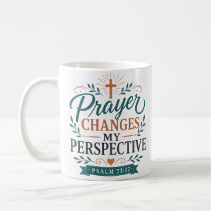 Caneca De Café Oração Muda Minha Perspectiva Citação Cristã
