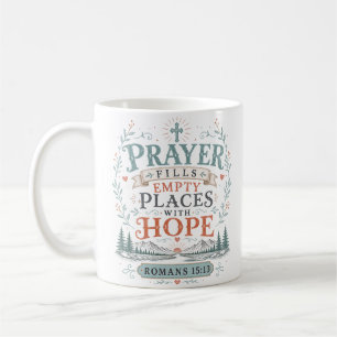 Caneca De Café Oração Preenche Lugares Vazios Com Esperança Espir