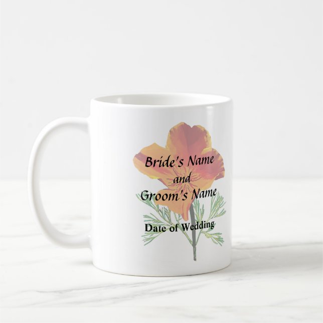 Caneca De Café Orange California Poppy (Esquerda)