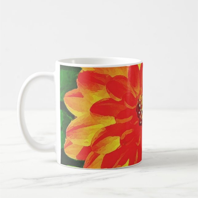 Caneca De Café Orange Dahlia (Esquerda)