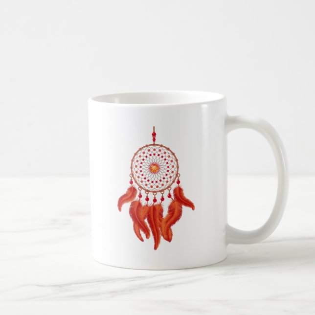 Caneca De Café Orange Dream Catcher (Direita)