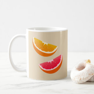 Caneca De Café Orange & Grapefruit Citrus Coffee Mug Gift
