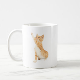 Caneca De Café Orange Kitten - Gato Laranja-Bonito - Pata Raiz