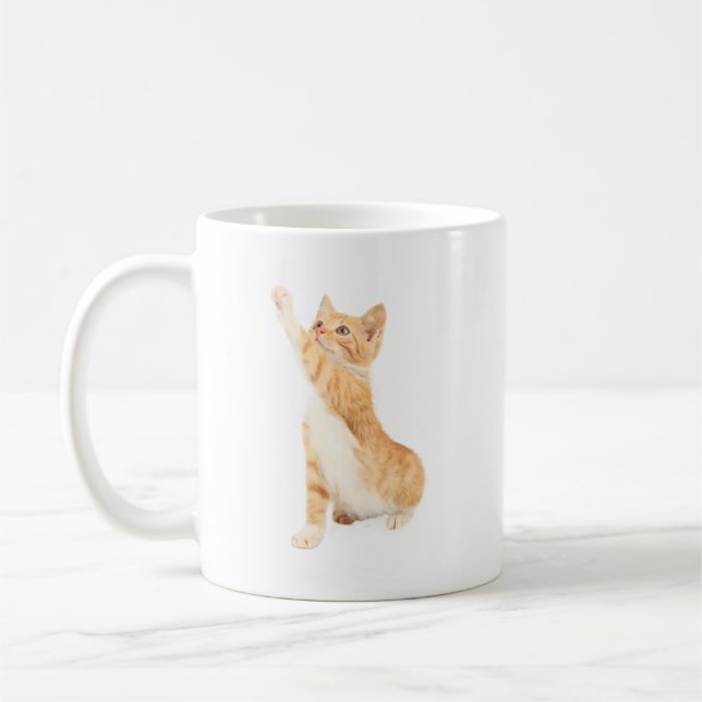 Caneca De Café Orange Kitten - Gato Laranja-Bonito - Pata Raiz (Esquerda)