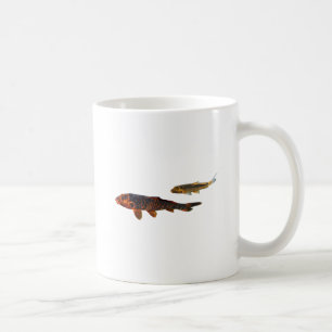Caneca De Café Orange Koi e Dourado Koi