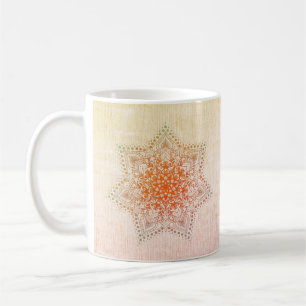 Caneca De Café Orange Mandala Coffee Mug