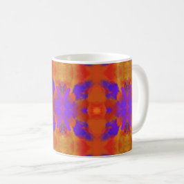 Caneca De Café Orange Purple And Red Abstract Graphic Art Design