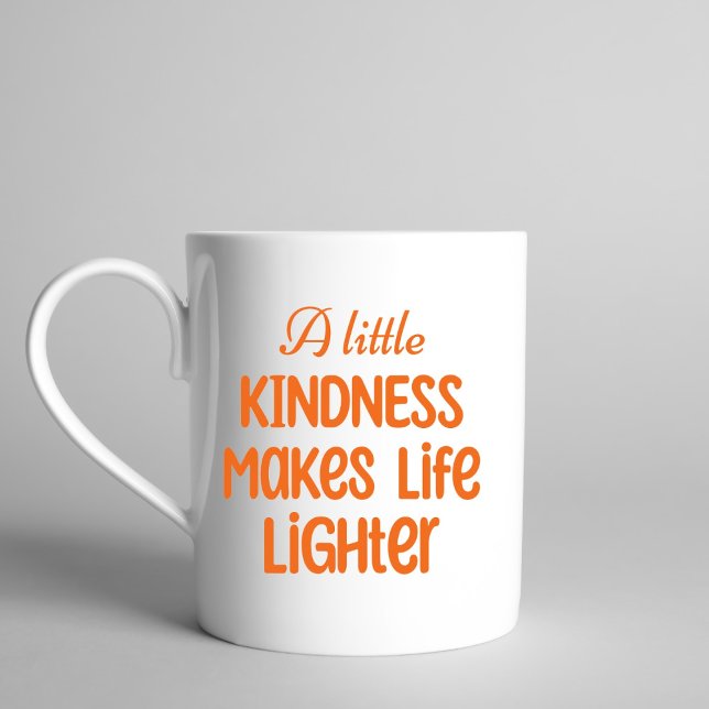 Caneca De Café Orange Retro Kindness Torna a vida mais leve (Criador carregado)