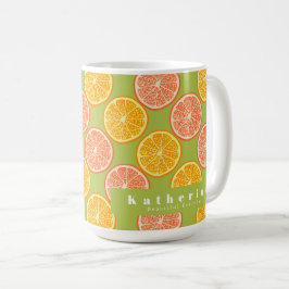 Caneca De Café Orange Summer Green