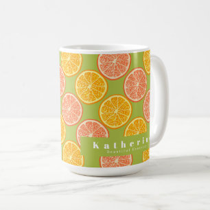Caneca De Café Orange Summer Green